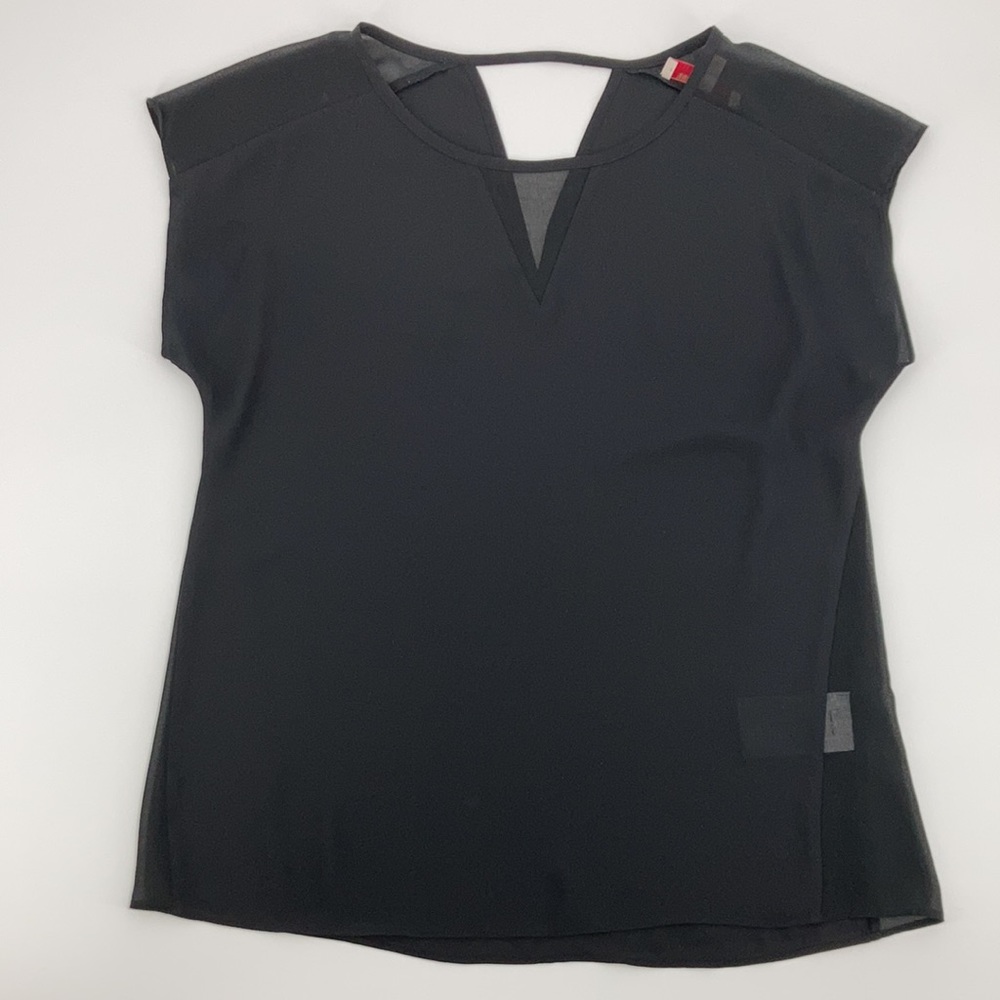 Banana Republic Heritage Black Semi Sheer Blouse - Picture 9 of 9